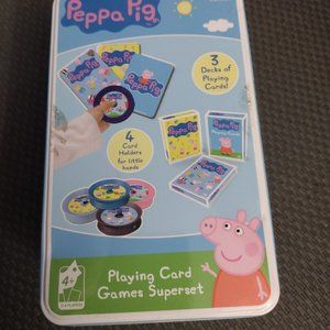 Cardinal Peppa Pig Playing Cards In Tin Container NEW & SEALED
